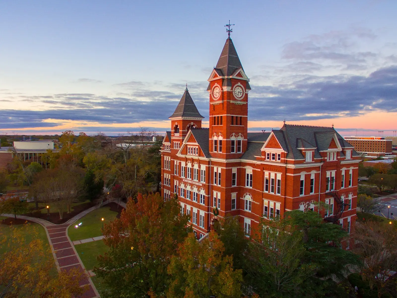 Auburn University Samford Hall at sunset