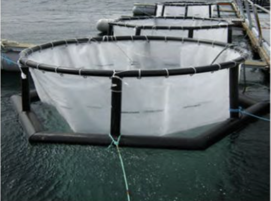 Floating marine enclosure used for phytoplankton bloom experiments